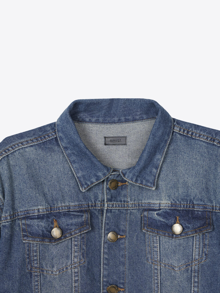 Tie Dark Blue Denim Jacket main image 1